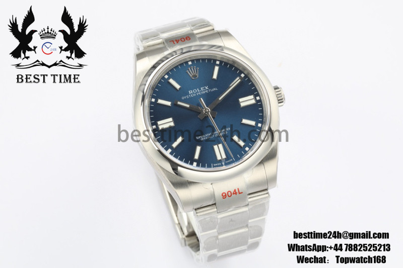 Rolex Oyster Perpetual 41mm 124300 EWF Best Edition Deep Blue Dial on SS Bracelet A3230