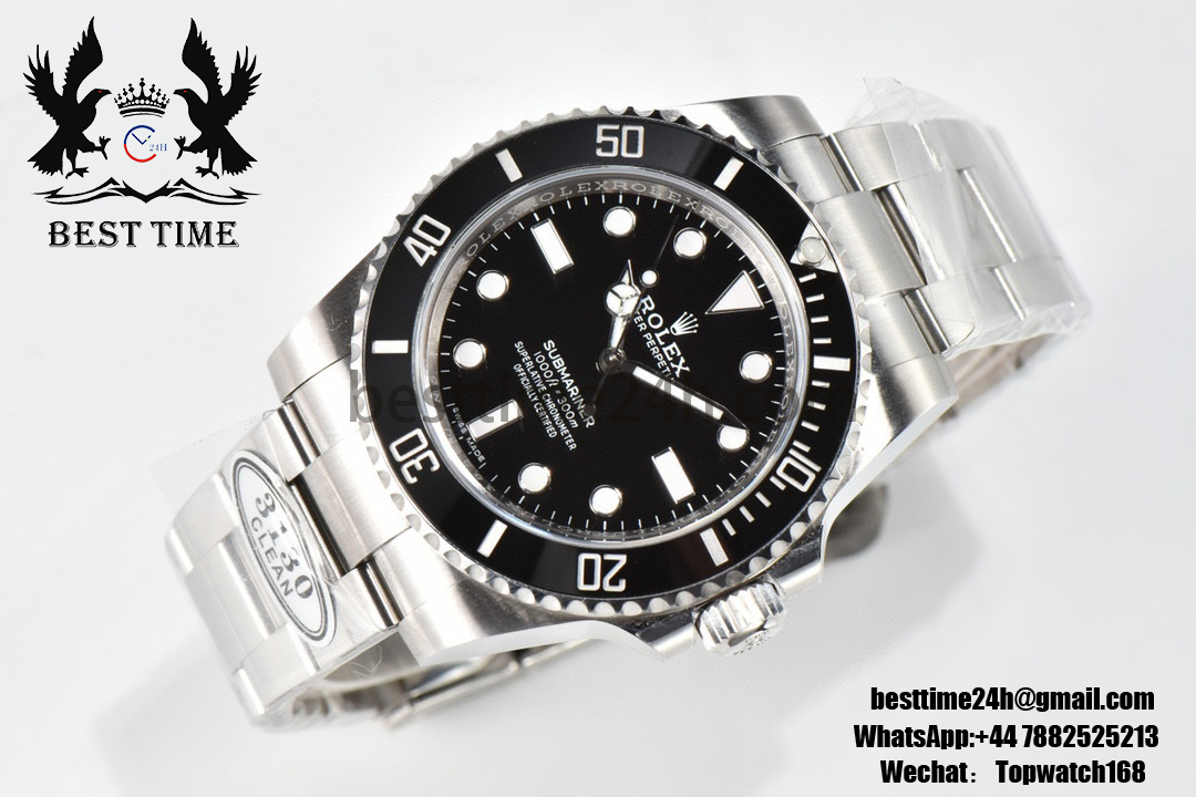 US$ 430.00 - Rolex Submariner 114060 No Date Black Ceramic Clean Factory  904L 1:1 Best Edition on SS Bracelet VR3130 - www.besttime24h.com