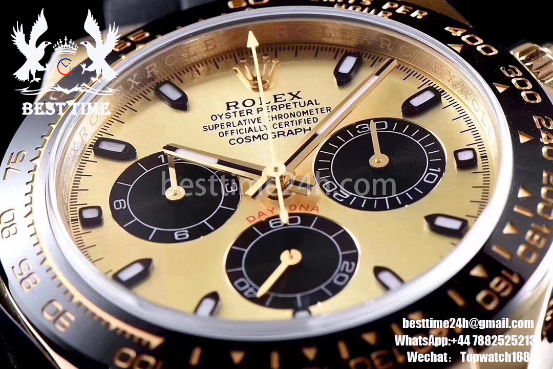 US$ 480.00 - Rolex Daytona 116518 LN YG ARF 1:1 Best Edition YG Dial on  Rubber Strap A4130 Super Clone V2 - www.besttime24h.com