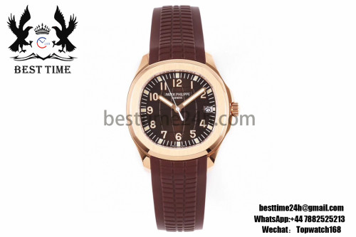 Patek Philippe Aquanaut 5167R RG ZF 1:1 Best Edition Brown Dial on Brown Rubber Strap 324CS