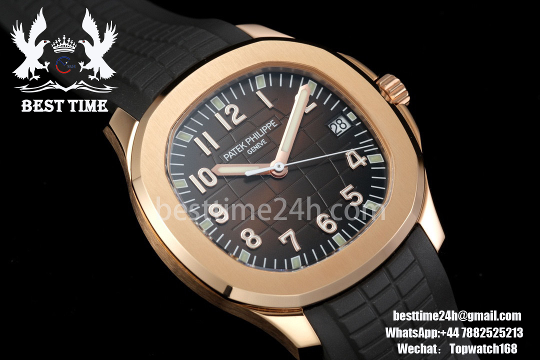US$ 490.00 - Patek Philippe Aquanaut 5167 RG 3KF Best Edition Brown Dial on  Brown Rubber Strap A324 Super Clone V2 - www.besttime24h.com