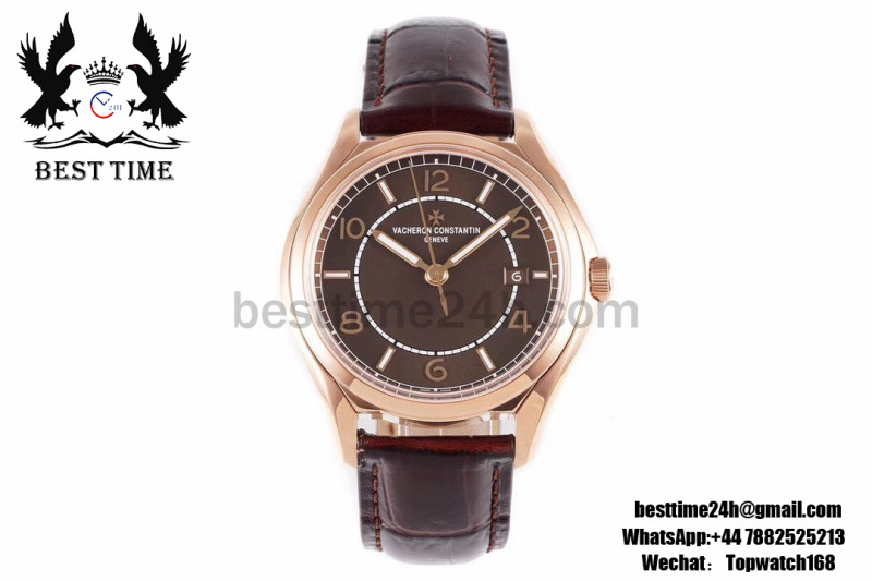 Vacheron Constantin Fiftysix RG 40mm ZF 1:1 Best Edition Brown Dial on Brown Leather Strap A1326