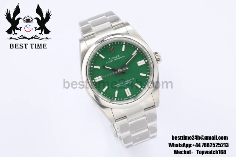 Rolex Oyster Perpetual 36MM EWF Best Version Green Dial Stainless Steel Bracelet A3230