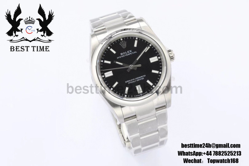 Rolex Oyster Perpetual 36MM EWF Best Version Black Dial Stainless Steel Bracelet A3230