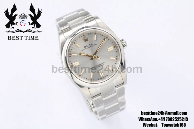 Rolex Oyster Perpetual 36MM EWF Best Version Silver Dial Stainless Steel Bracelet A3230
