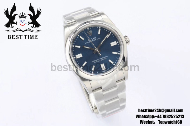Rolex Oyster Perpetual 36MM EWF Best Version Blue Dial Stainless Steel Bracelet A3230