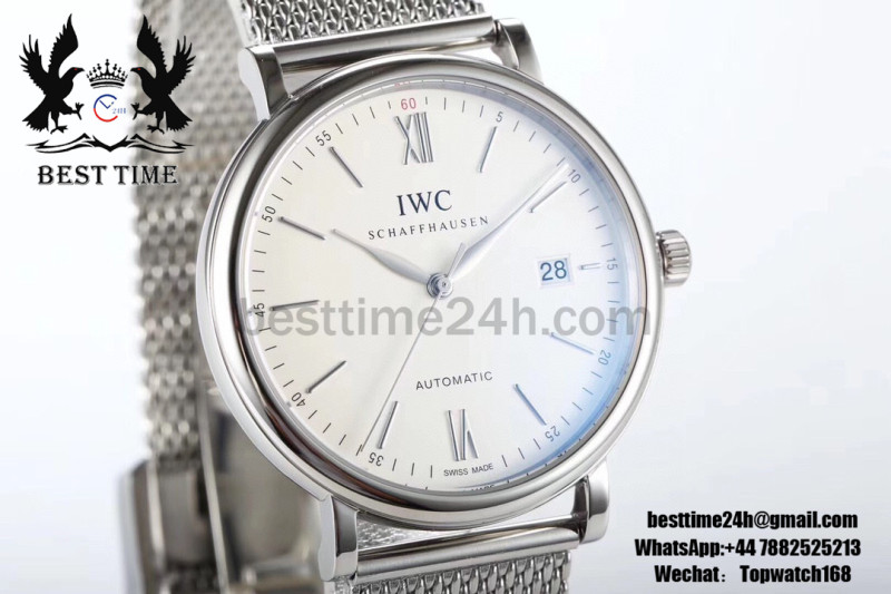 IWC Portofino Automatic  150 Years  MKF stainless steel bracelet white dial MIYOTA 9015