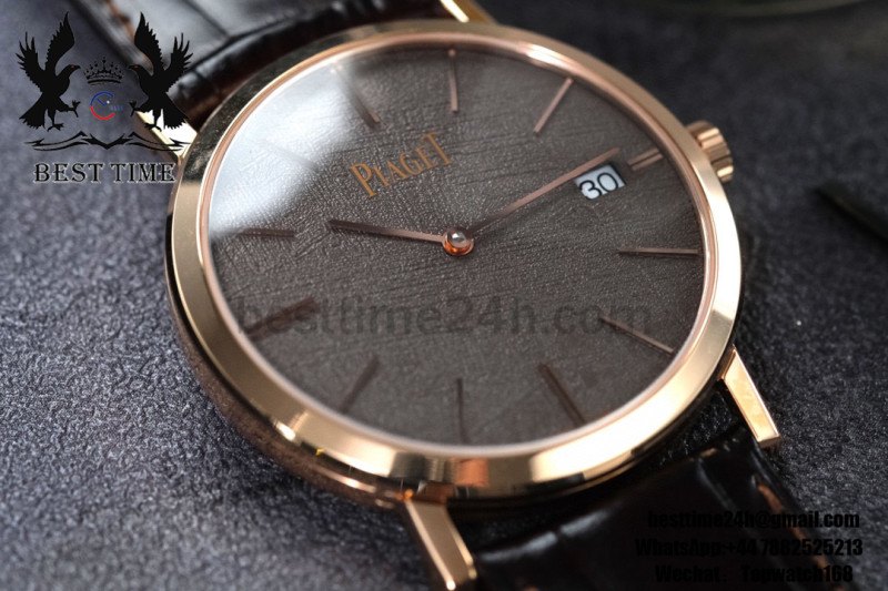 Piaget Altiplano Ultra Thin 40mm RG MKF Best Edition Brown Dial on Brown Leather Strap Asia 1203P