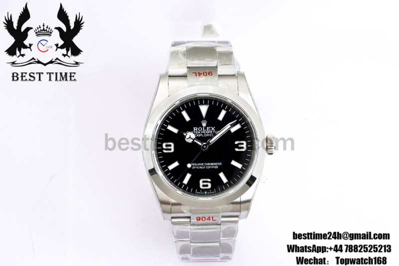 Rolex EXPLORER I 214270 36mm EWF 1:1 Best Edition 904L stainless steel case and bracelet A3130