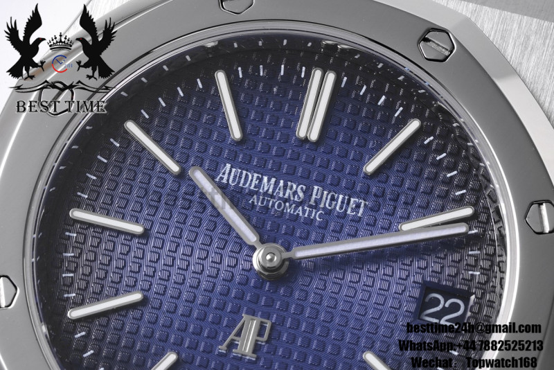 Audemars Piguet Royal Oak 39mm 15202 SS BF 1:1 Best Edition Gradient Blue Textured Dial SS Bracelet A2121