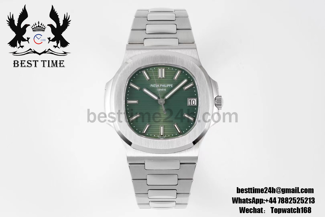 US$ 480.00 - Patek Philippe Nautilus 5711/1A PPF 1:1 Best Edition Green  Textured Dial on SS Bracelet 324CS V4 - www.besttime24h.com