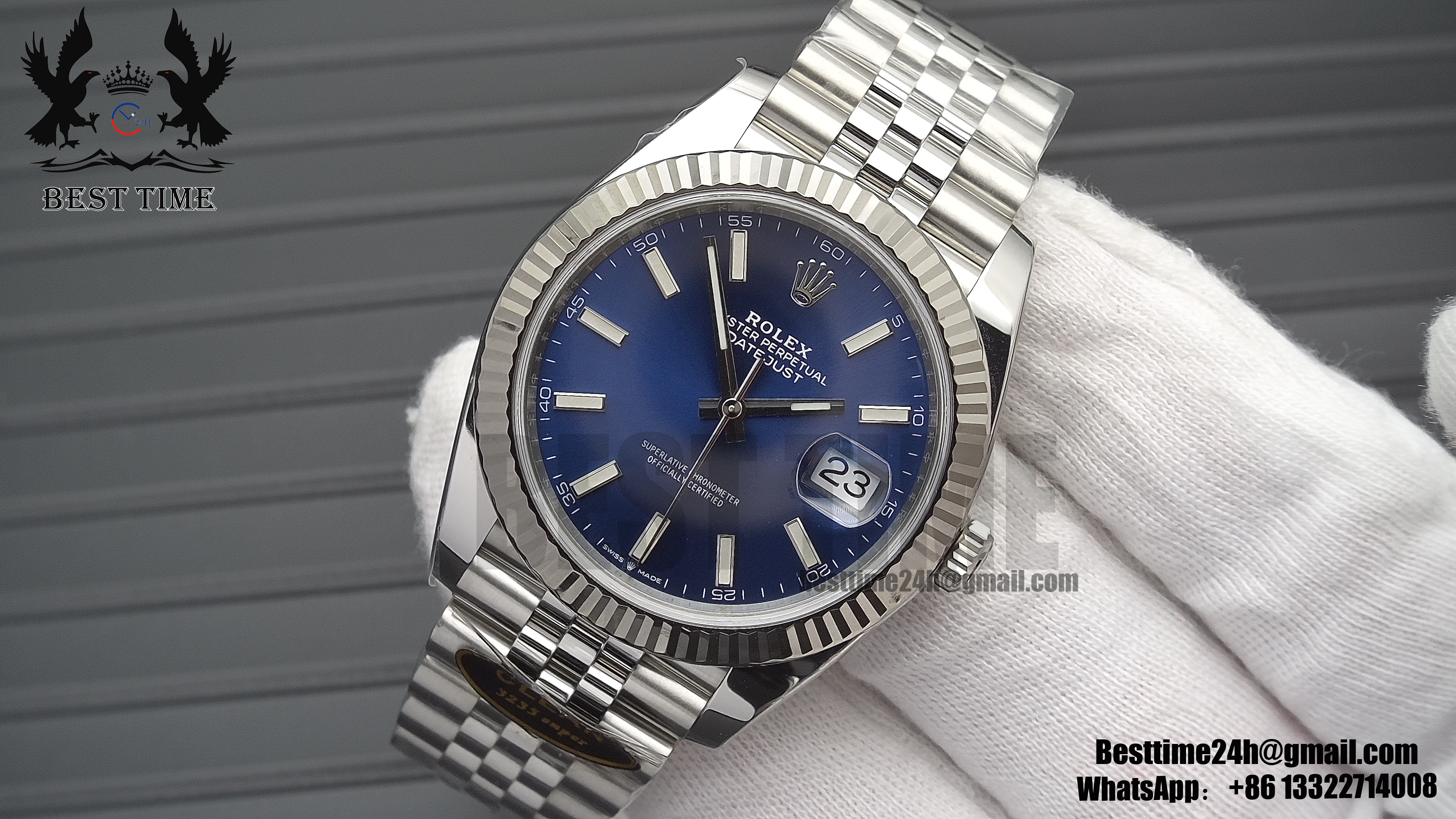 blue faced rolex