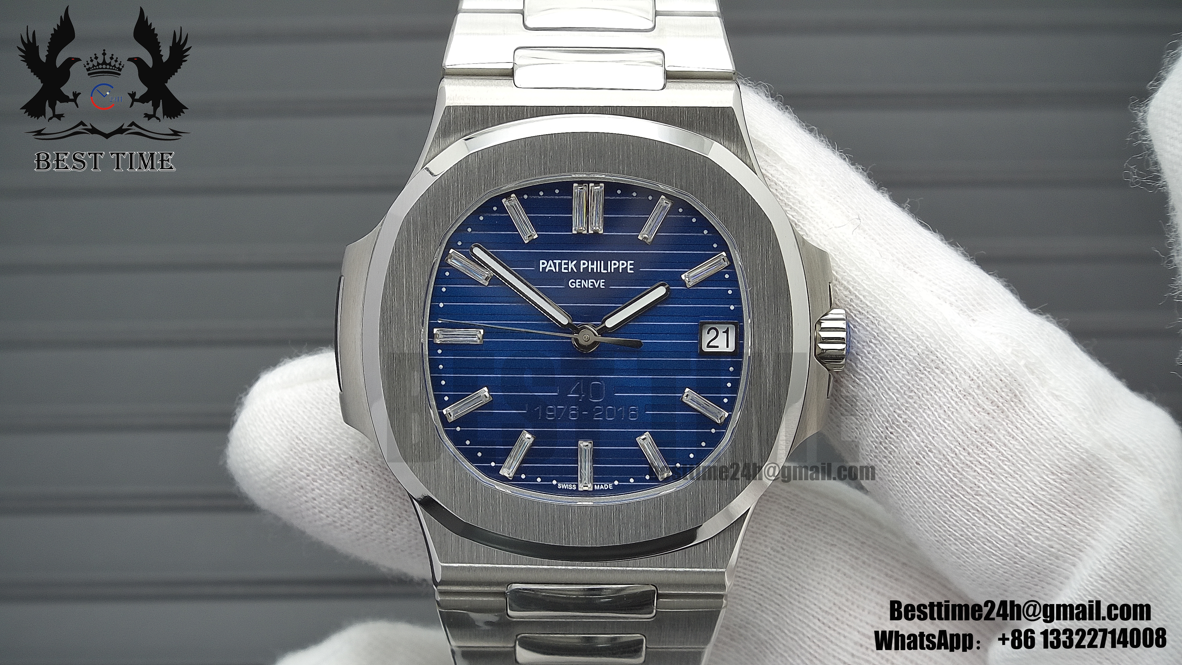 US$ 530.00 - Patek Philippe Nautilus 5711 3KF 1:1 Best Edition 40th  Anniversary Blue Dial on SS Bracelet A324 Super Clone V2 -  www.besttime24h.com