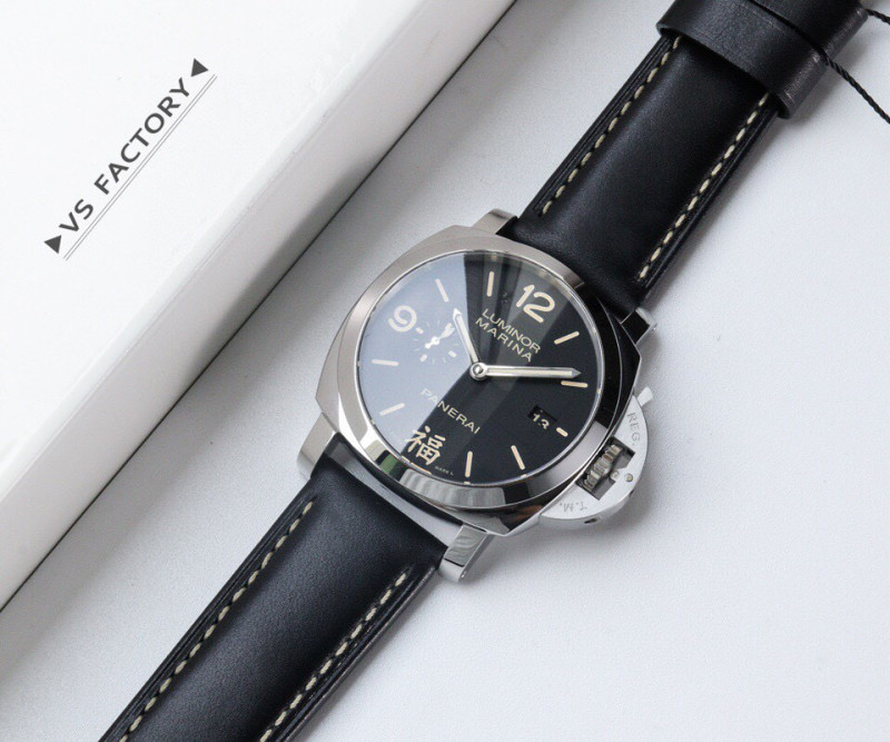 PAM498 O  福  VSF 1:1 Best Edition on Black Leather Strap P.9000 Super Clone V2