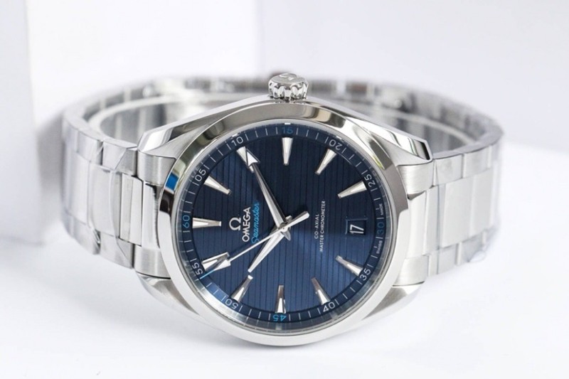 Aqua Terra 150M Master Chronometers VSF 1:1 Best Edition Deep Blue Dial Silver Hand on SS Bracelet A8900 Super Clone