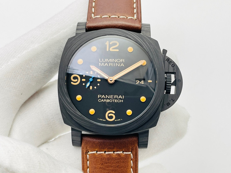 PAM661 Carbotech VSF 1:1 Best Edition on Brown Leather Strap P.9010 Clone