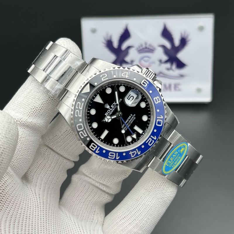 GMT-Master II 126710 BLNR Black/Blue Ceramic 904L Steel Clean Factory Best Edition on Oyster Bracelet DD3285 CHS