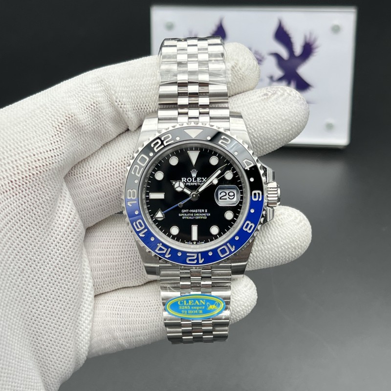 GMT-Master II 126710 BLNR Black/Blue Ceramic 904L Steel Clean Factory Best Edition on Jubilee Bracelet DD3285 CHS