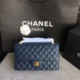 Borsa Media Chanel in pelle trapuntata - Flap Bag Quilted Caviar 25cm