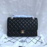 Borsa Media Chanel in pelle trapuntata - Flap Bag Quilted Caviar 25cm