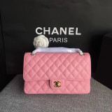 Borsa Media Chanel in pelle trapuntata - Flap Bag Quilted Caviar 25cm