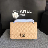 Borsa Media Chanel in pelle trapuntata - Flap Bag Quilted Caviar 25cm