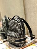 DIOR Blue Oblique Print Backpack