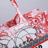 DIOR OBLIQUE EMBROIDERED DIOR BOOK TOTE