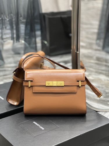 Manhattan piccola in pelle 675626 24x17.5x6cm