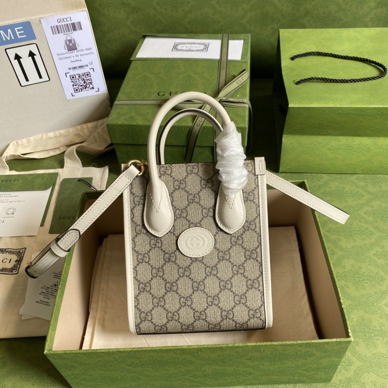 MINI BORSA SHOPPING CON GG Stile ‎671623 16x20x7cm