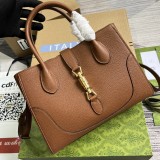 Borsa shopping Jackie 1961 misura piccola in pelle naturale a grana piena Modello 727810