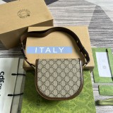 Mini borsa rotonda Gucci Horsebit 1955 Modello 760191