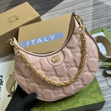 Borsa a spalla in pelle matelassé con GG misura piccola Modello 739709