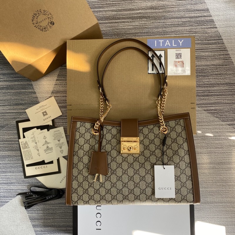 Borsa a spalla Padlock GG misura media Modello 479197