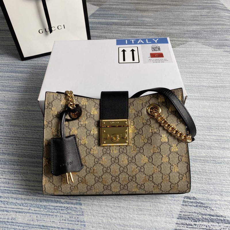 Borsa a spalla Padlock GG misura piccola Modello 498156
