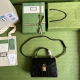 Borsa a mano piccola Ophidia con nastro Web Modello 651055