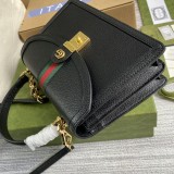 Borsa a mano piccola Ophidia con nastro Web Modello 651055
