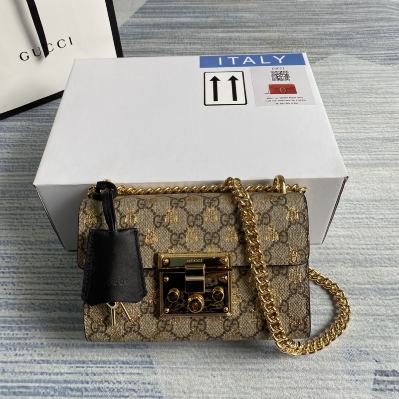 Borsa a spalla Padlock GG misura piccola Modello 409487