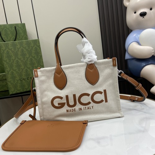 Borsa shopping con stampa Gucci misura mini Modello 772144