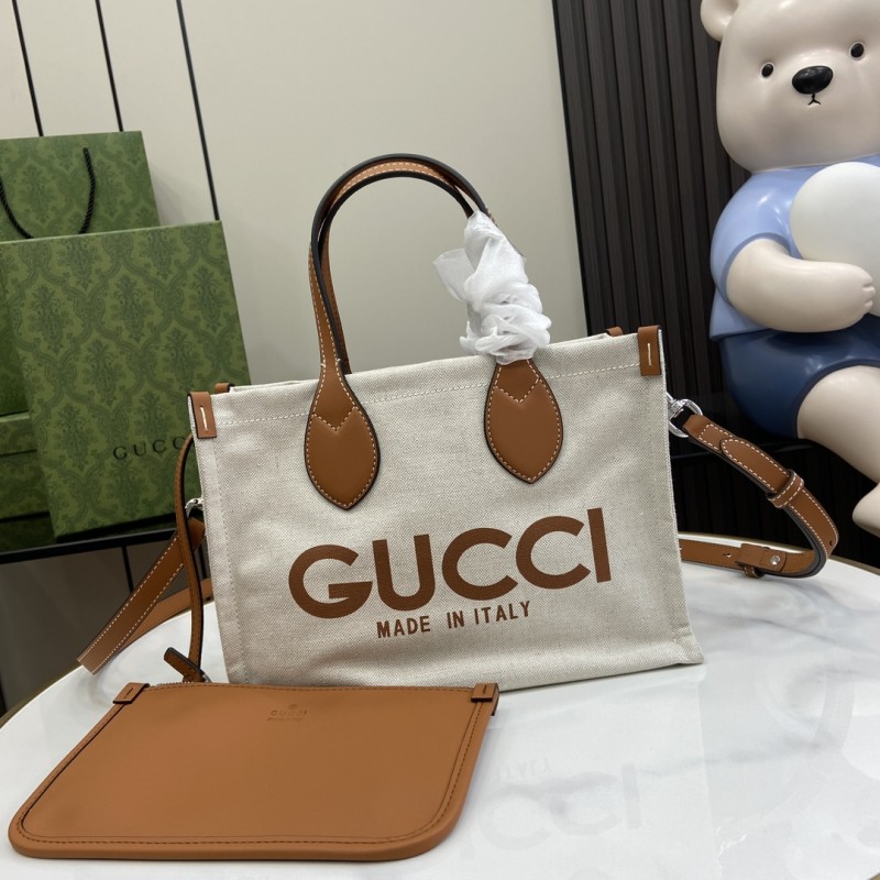 Borsa shopping con stampa Gucci misura mini Modello 772144