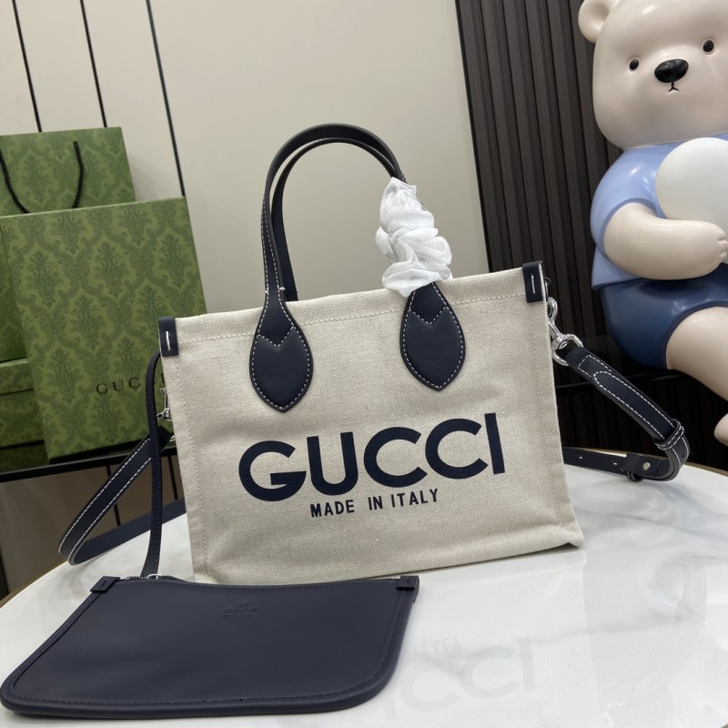 Borsa shopping con stampa Gucci misura mini Modello 772144