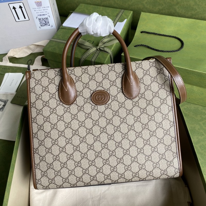 Borsa shopping con motivo GG misura piccola Modello 659983