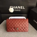 Borsa Media Chanel in pelle trapuntata - Flap Bag Quilted Caviar 25cm
