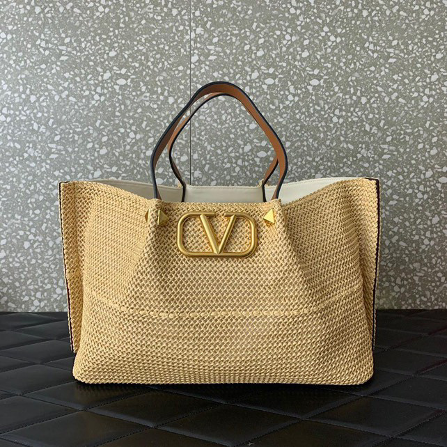 Borsa shopping Media in Rafia 35x25x17cm