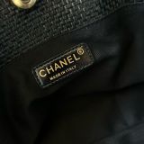Pronta Consegna Hobo Chanel intrecciato effetto paglia abbinato a pelle bovina 30x33x13  (Punto più largo 43cm)