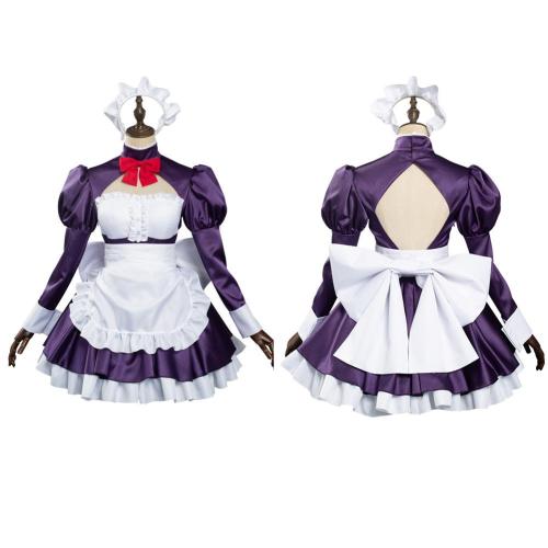 Anime High-Rise Invasion Maid Dress Maid-fuku Kamen Halloween Carnival Suit Cosplay Costume