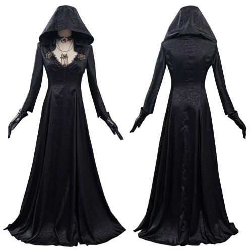 Resident Evil Village Vampire Lady Dress Outfit Lady Dimitrescu's Daughter Halloween Carnival Suit Cosplay Costume