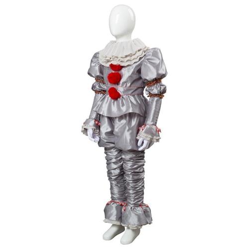 2019 IT 2 Pennywise The Clown Outfit Suit Halloween Cosplay Costume for Kids Child