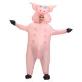 Pink Pig Inflatable Cosplay Costume Jumpsuit Outfits Halloween Carnival Suit