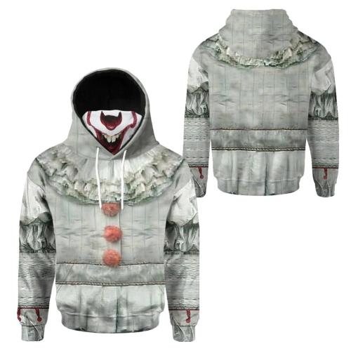 Stephen King‘s It Cosplay Masked Hoodie 3D Printed Hooded Sweatshirt Men Women Casual Streetwear Pullover